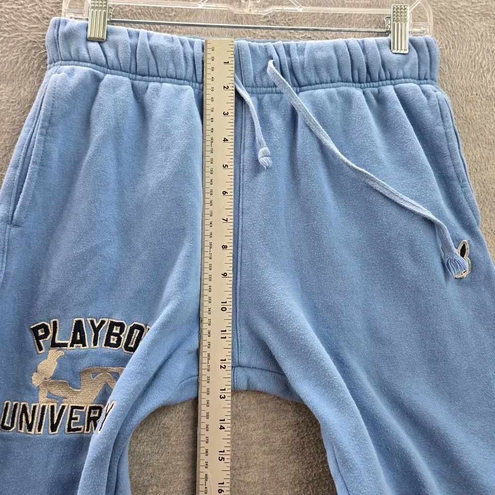 Playboy By Pacsun Women Activewear Pants‎ Small Blue Sweatpants Logo University